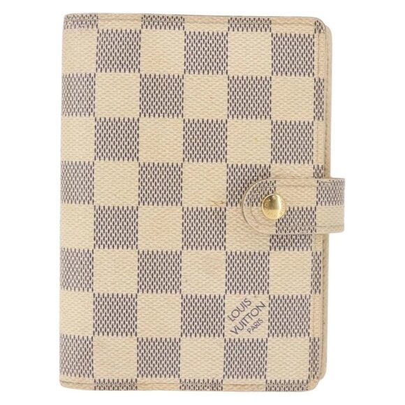 LOUIS VUITTON Damier Azur Agenda PM Day Planner Cover R20706 LV Auth 145793 - Picture 2 of 16